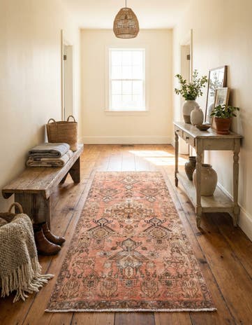 3' 6 x 7' 2 Hand Knotted Ultra Vintage Persian Wool Runner Rug