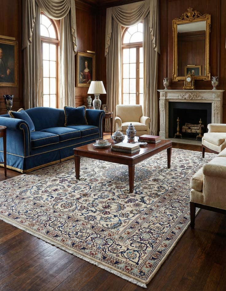 Detail image of 6' 5 x 9' 10 Nain Wool Rug