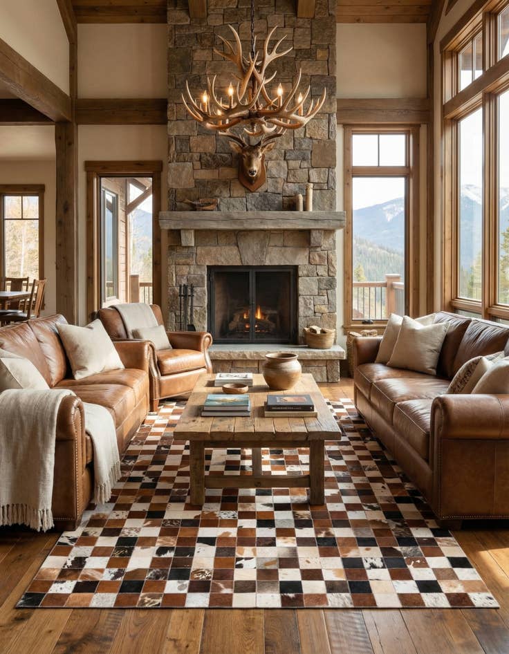 Detail image of  5' x 7' 10 Cowhide Rug