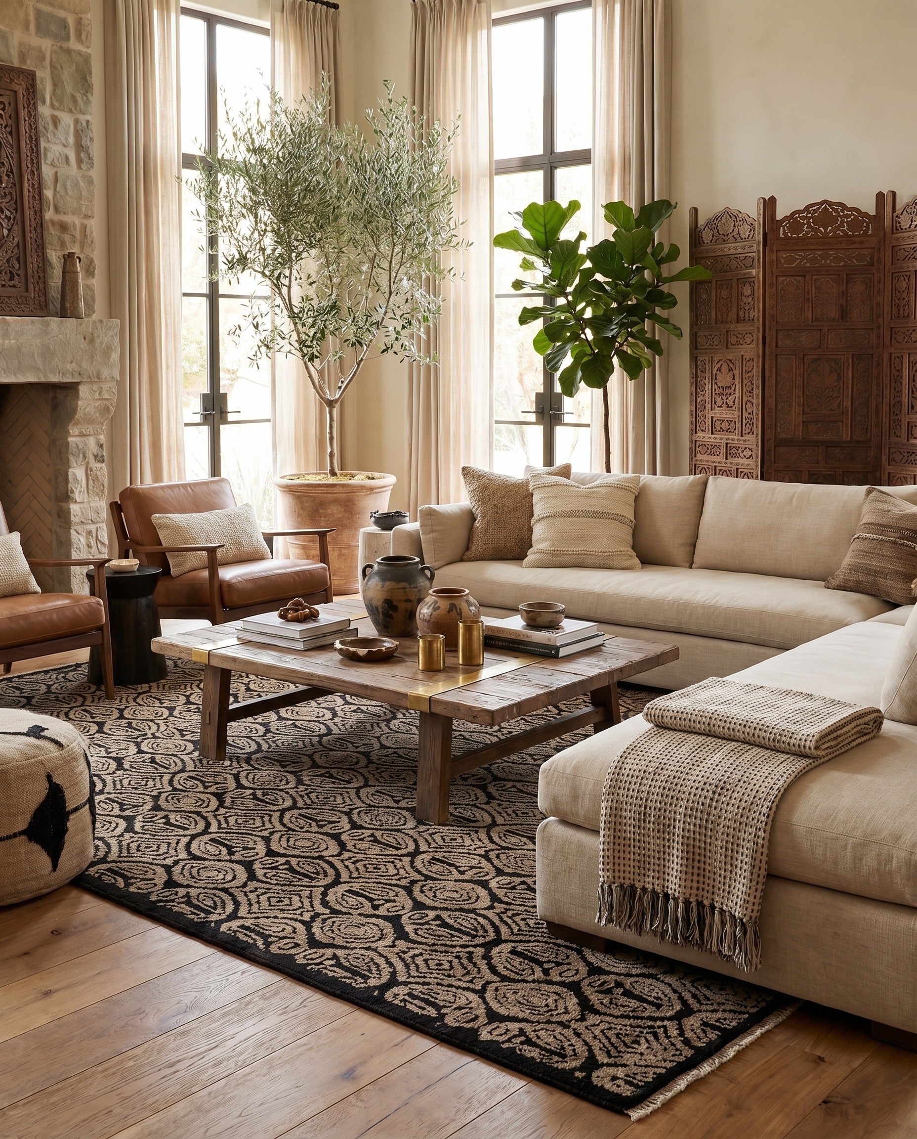 10' x 14' Hand Knotted Moroccan Wool Rug