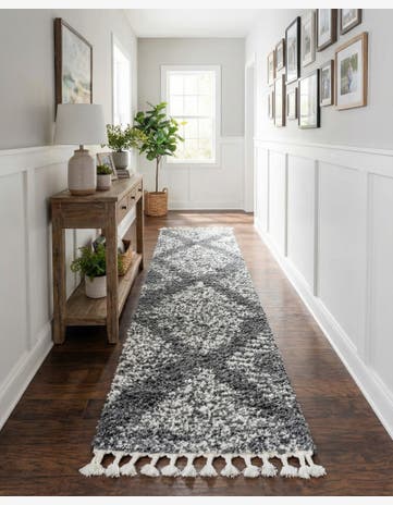 Gray Serenity Shag Runner Rug