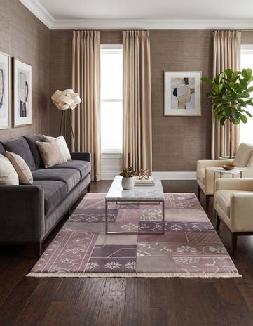 4' 6 x 6' 9 Hand Knotted Darya Wool Rug