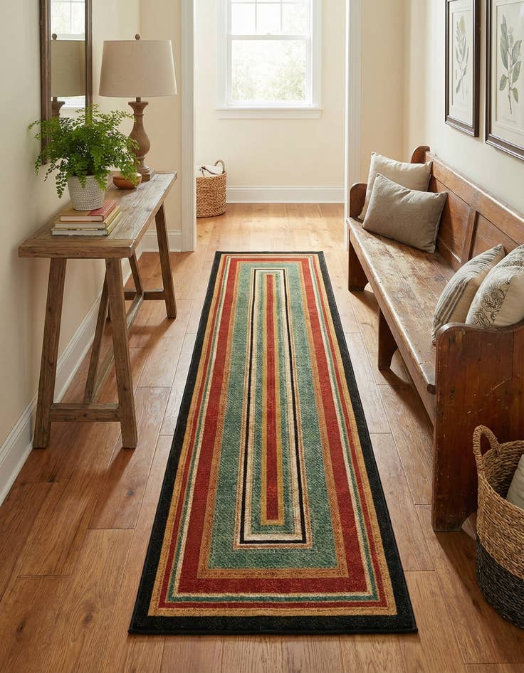 Detail image of 2' 7 x 12'  Washable Modern Indoor / Outdoor Runner Rug