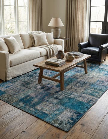 5' 10 x 9' 1 Hand Knotted Ultra Vintage Persian Wool Rug