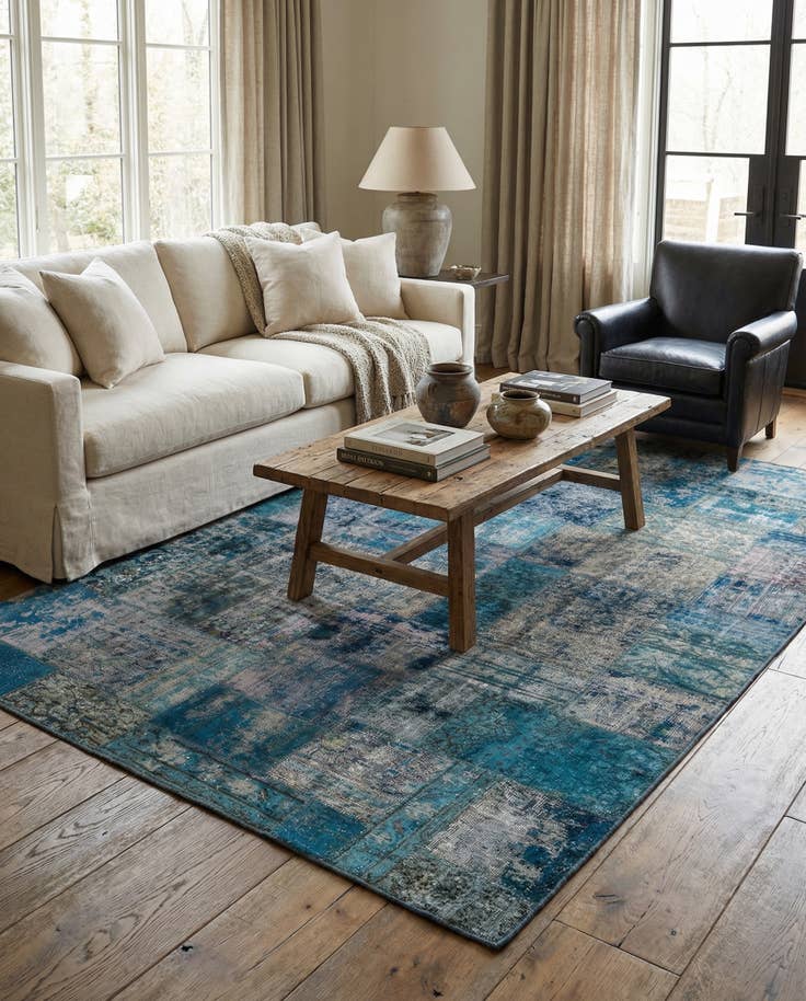 Detail image of 5' 10 x 9' 1 Hand Knotted Ultra Vintage Persian Wool Rug