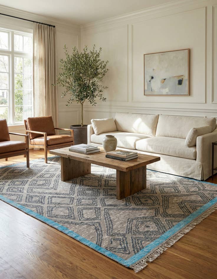 Detail image of 8' x 10' 6  Hand Knotted Oushak Wool Rug