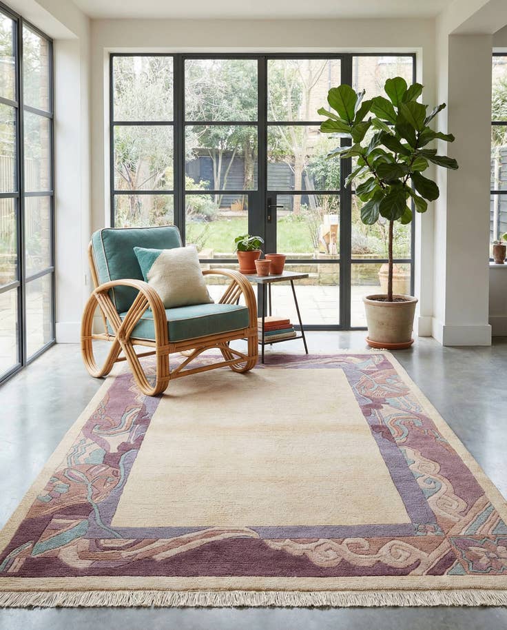 Detail image of 4' 1 x 5' 10 Hand Knotted Nepal Wool Rug