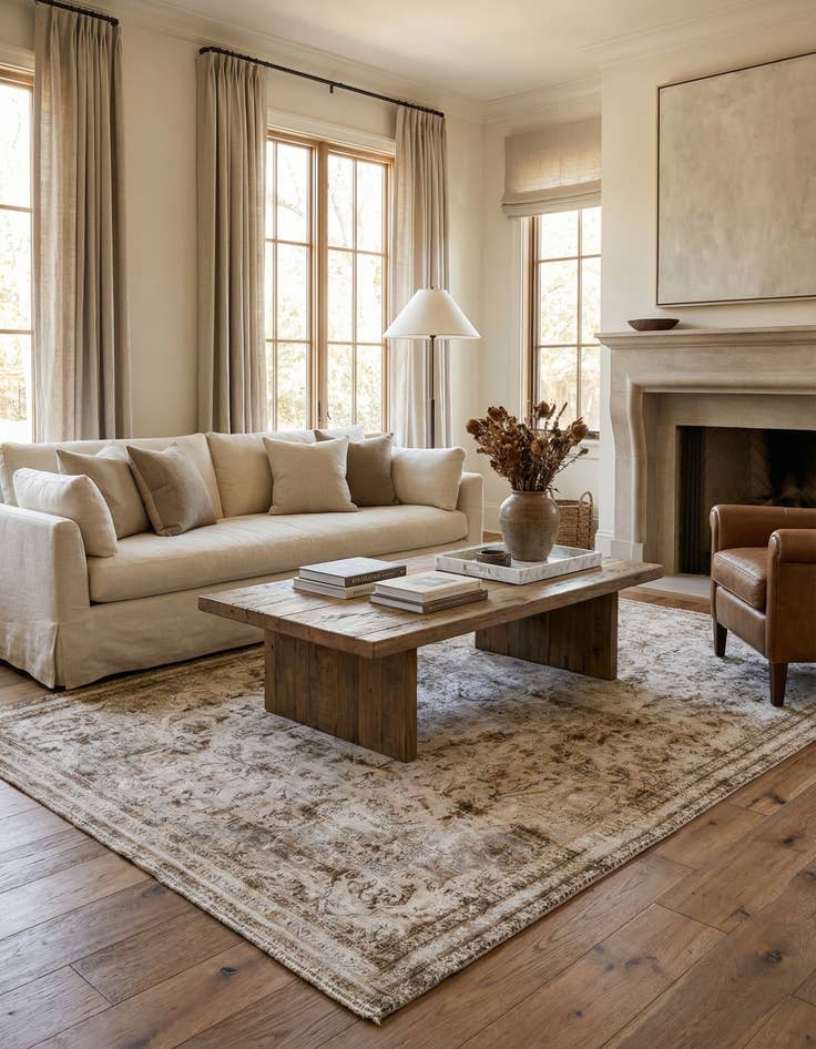 Detail image of 5' 4 x 8' 10  Hand Knotted Ultra Vintage Persian Wool Rug