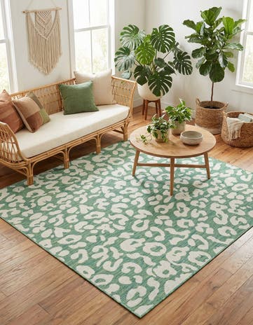 6' x 6' Easy-Clean Safari Indoor / Outdoor Square Rug