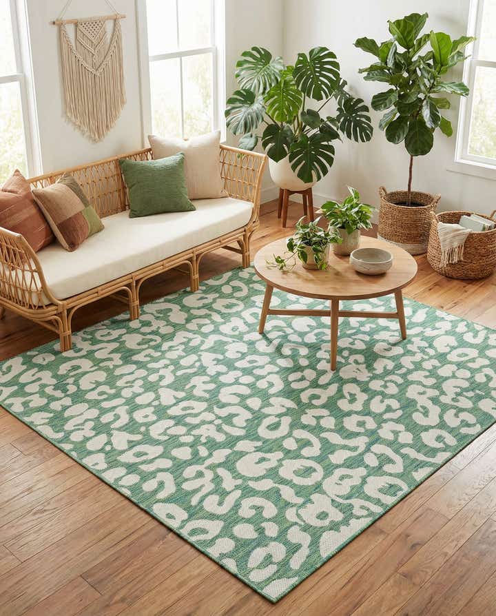 6' x 6' Easy-Clean Safari Indoor / Outdoor Square Rug