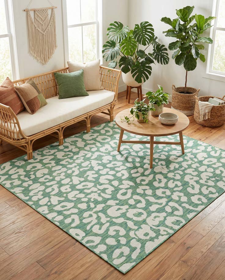 Detail image of 6' x 6' Easy-Clean Safari Indoor / Outdoor Square Rug
