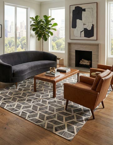 5' 1 x 8' 2 Cowhide Rug