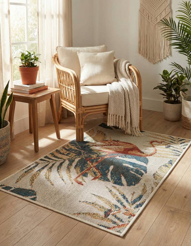 Detail image of 2' x 3'  Washable Baja Indoor / Outdoor Rug