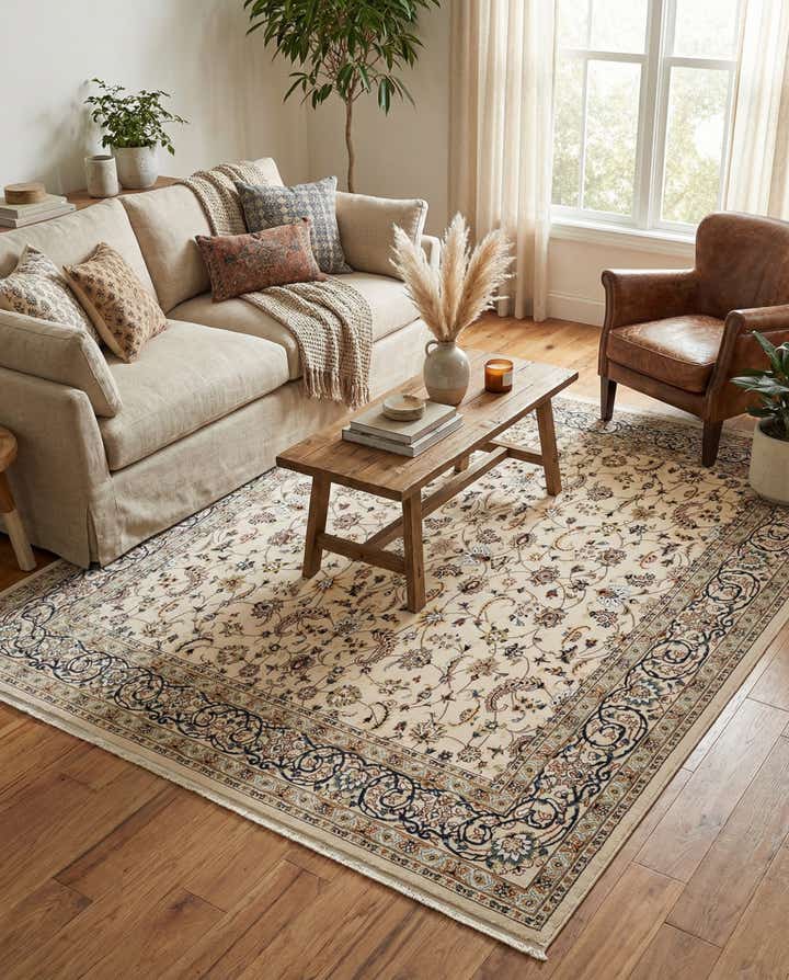 7' 10 x 8' Nain Design Square Rug