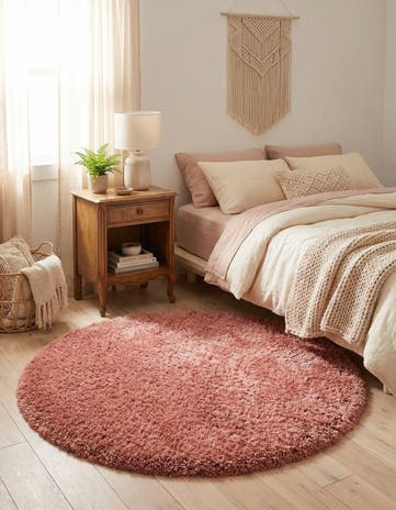 4' x 4' Infinity Shag Round Rug