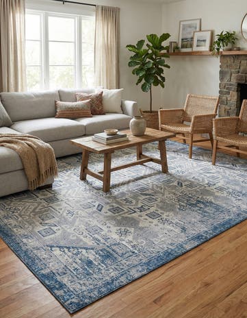 10' x 13' Easy-Clean Aztec Indoor / Outdoor Rug