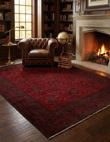 6' 9 x 9' 7 Hand Knotted Khal Mohammadi Wool Rug