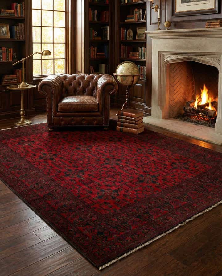 6' 9 x 9' 7 Hand Knotted Khal Mohammadi Wool Rug