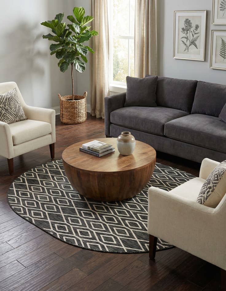 Detail image of 7' 10 x 10'  Washable Jill Zarin Turks and Caicos Indoor / Outdoor Oval Rug