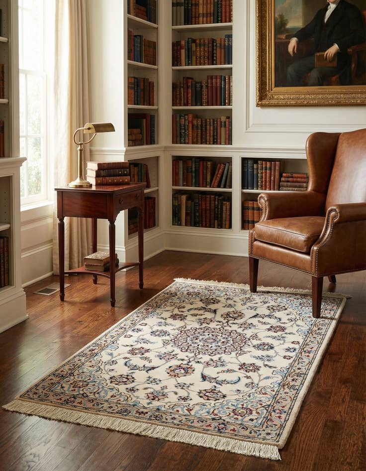 Detail image of 2' x 3' 5  Hand Knotted Nain Rug