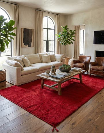 8' 2 x 13' Hand Knotted Moroccan Wool Rug