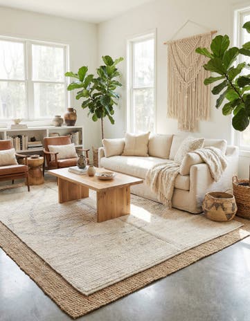 5' 7 x 8' Hand Knotted Moroccan Wool Rug