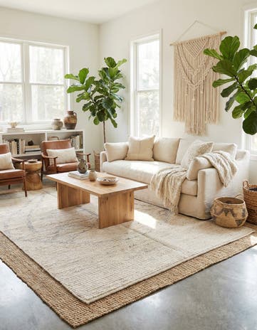 5' 7 x 8' Hand Knotted Moroccan Wool Rug