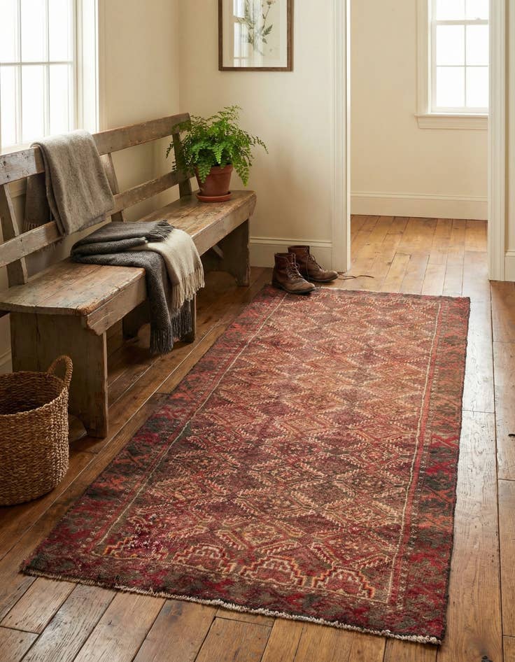 Detail image of 2' 5 x 5' 2  Hand Knotted Ultra Vintage Persian Wool Runner Rug