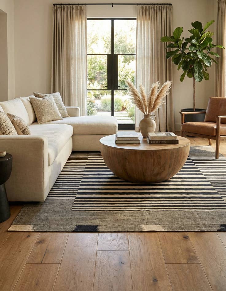 Detail image of 5' 7 x 7' 9  Hand Woven Kilim Modern Wool Rug