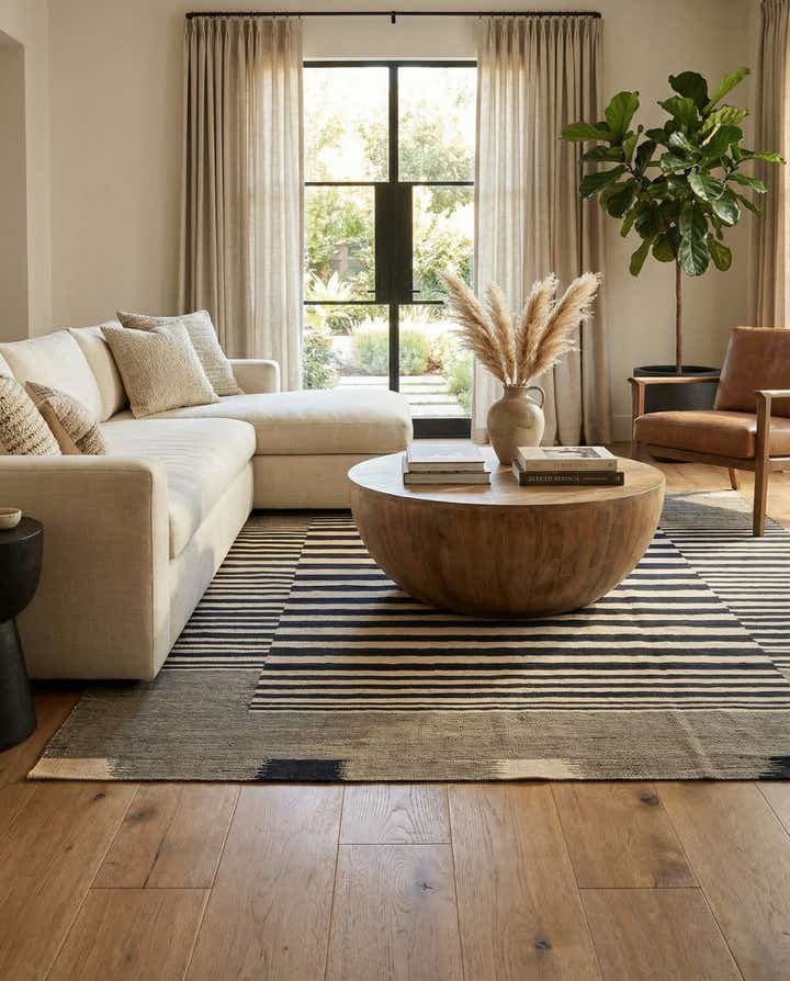 5' 7 x 7' 9 Hand Woven Kilim Modern Wool Rug