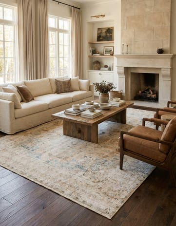 9' 4 x 12' 3 Hand Knotted Ultra Vintage Persian Wool Rug