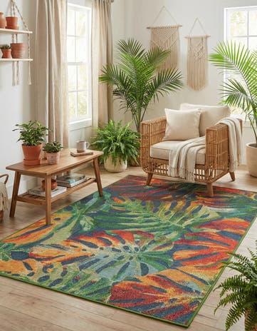 5' 3 x 8' Easy-Clean Baja Indoor / Outdoor Rug