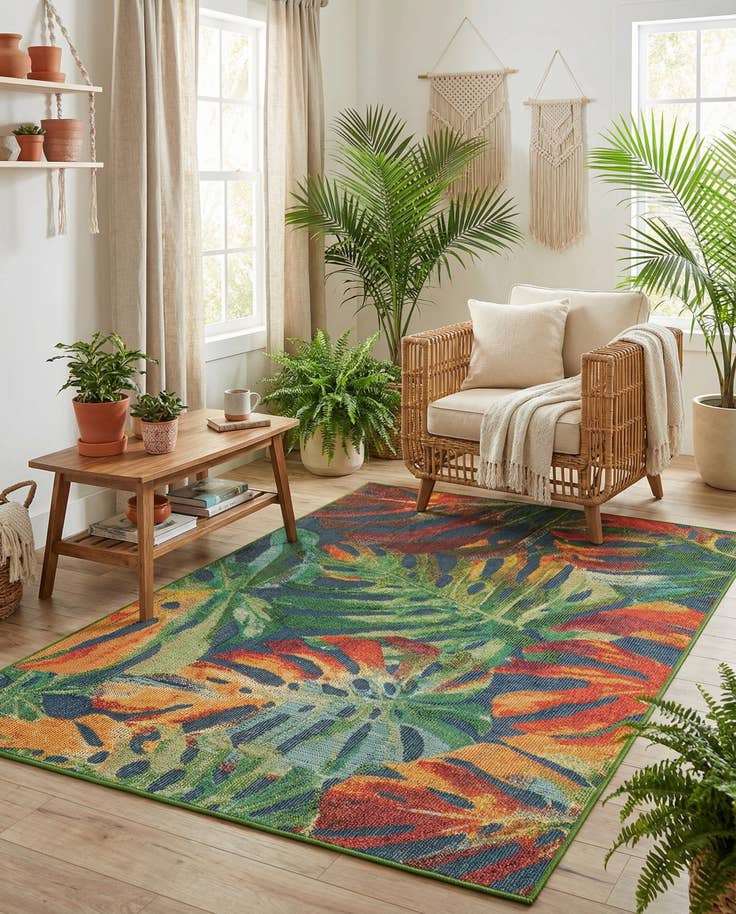 Detail image of 5' 3 x 8' Easy-Clean Baja Indoor / Outdoor Rug