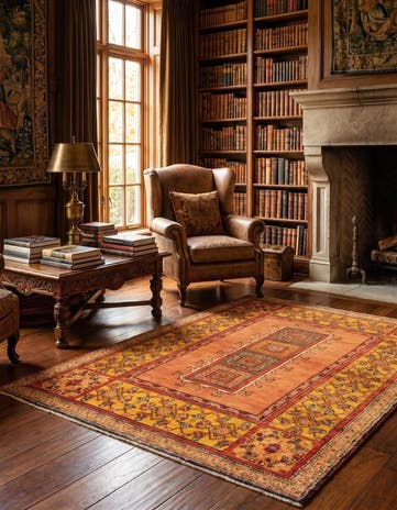 3' 8 x 5' 5 Kashkuli Wool Rug