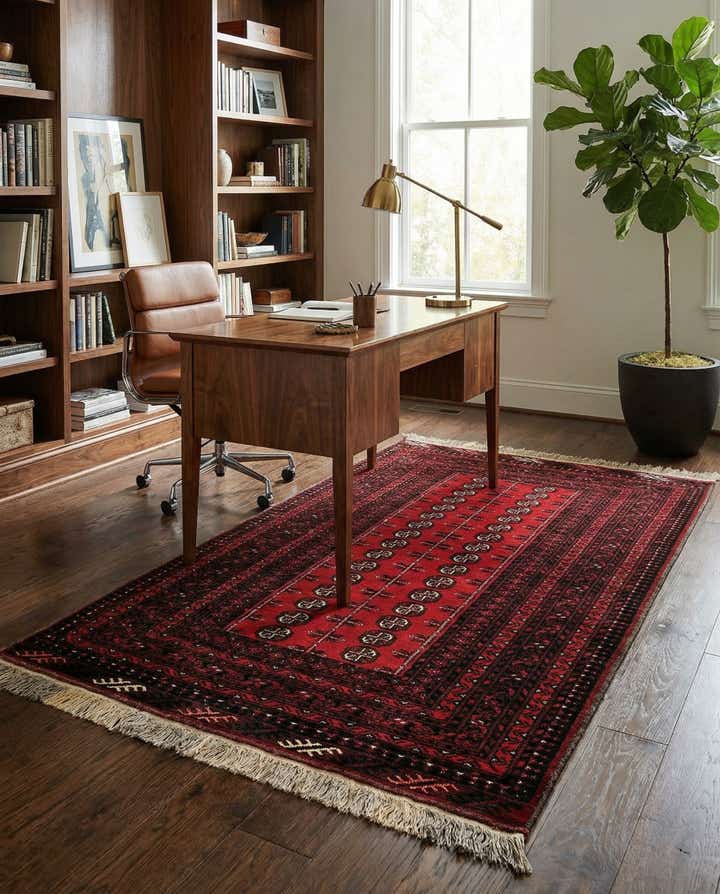 3' 6 x 6' 2 Hand Knotted Afghan Mouri Wool Rug