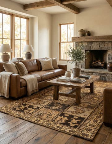 4' 8 x 8' 7 Gabbeh Wool Rug