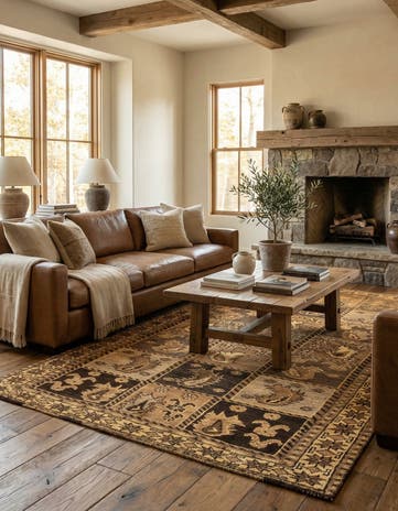 4' 8 x 8' 7 Gabbeh Wool Rug