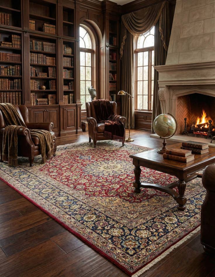 Detail image of 9' 10 x 13' 2  Hand Knotted Najafabad Persian Wool Rug