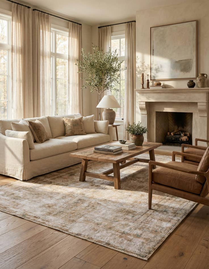 Detail image of 6' 3 x 9' 4  Hand Knotted Ultra Vintage Persian Wool Rug