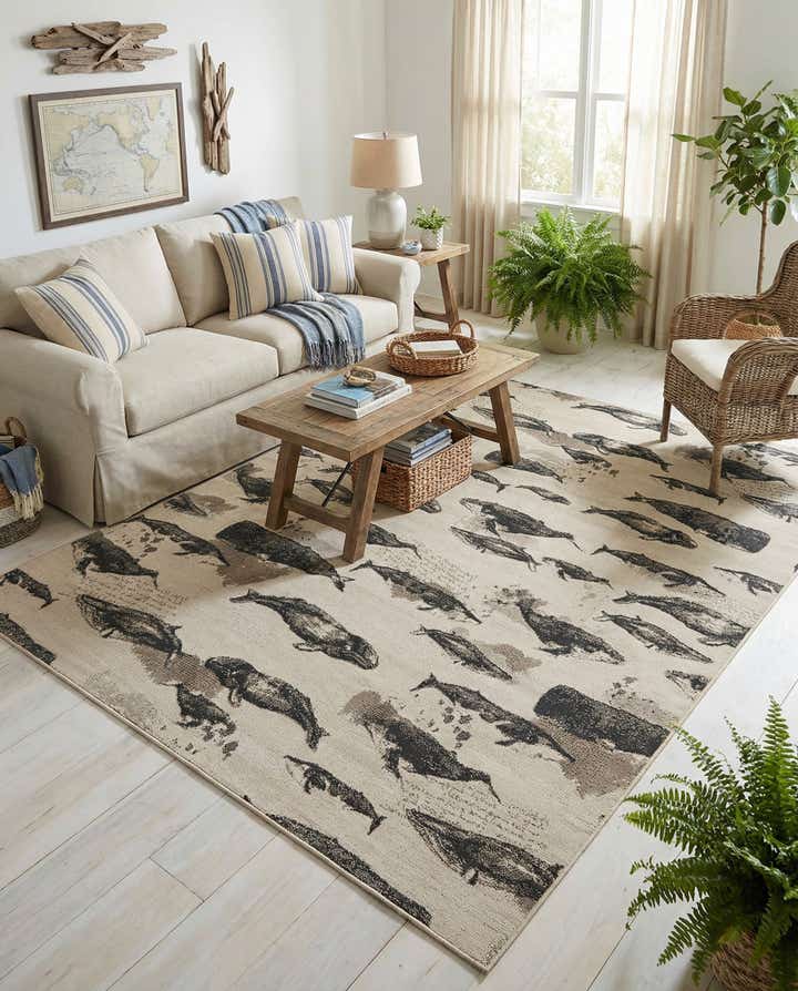 7' 10 x 10' Easy-Clean Coastal Indoor / Outdoor Rug