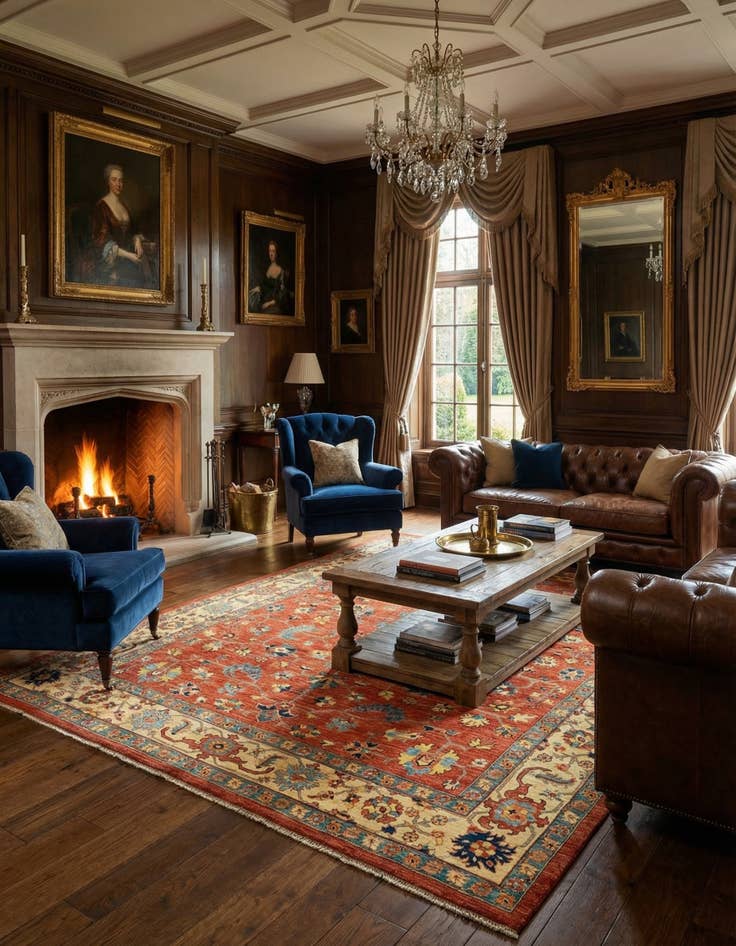 Detail image of 8' 1 x 10' 6 Serapi Wool Rug