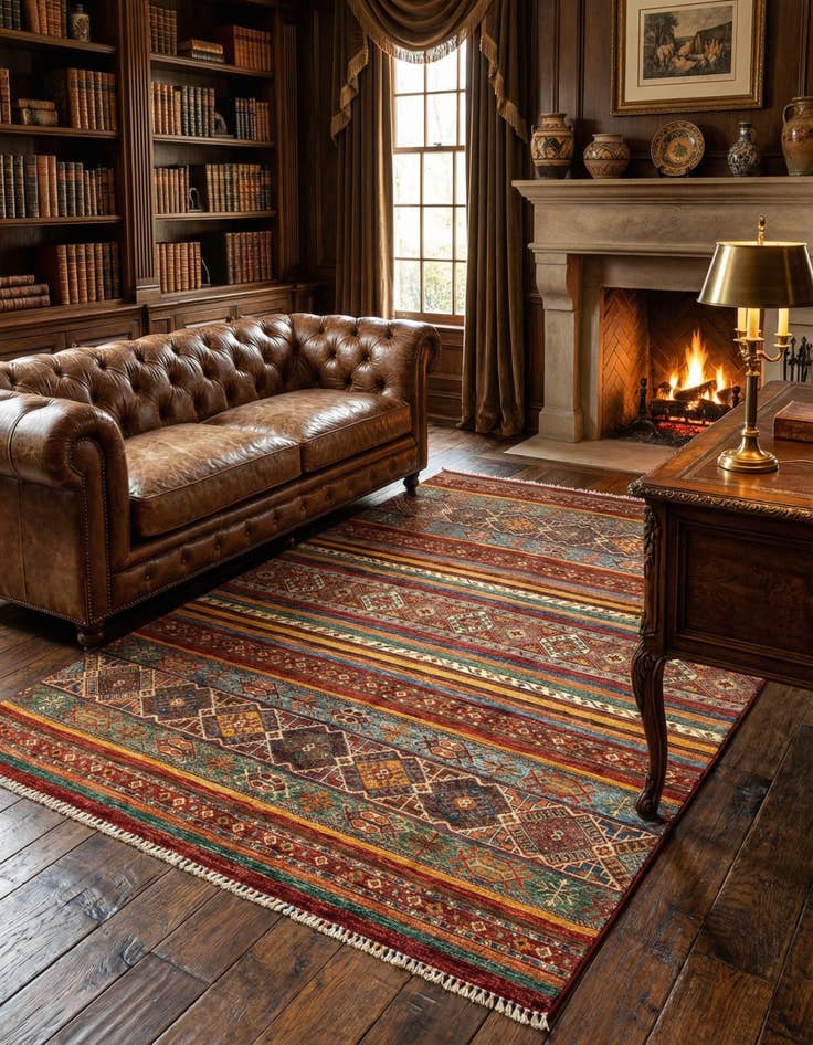 Detail image of 5' 9 x 8' 2 Ariana Ziegler Wool Rug