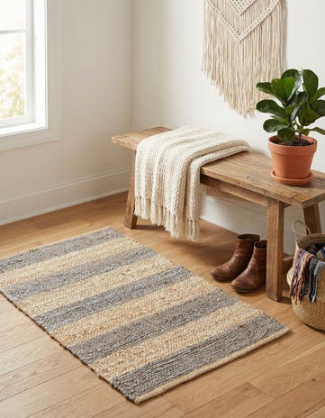 2' 2 x 3' 1 Handmade Braided Jute Rug