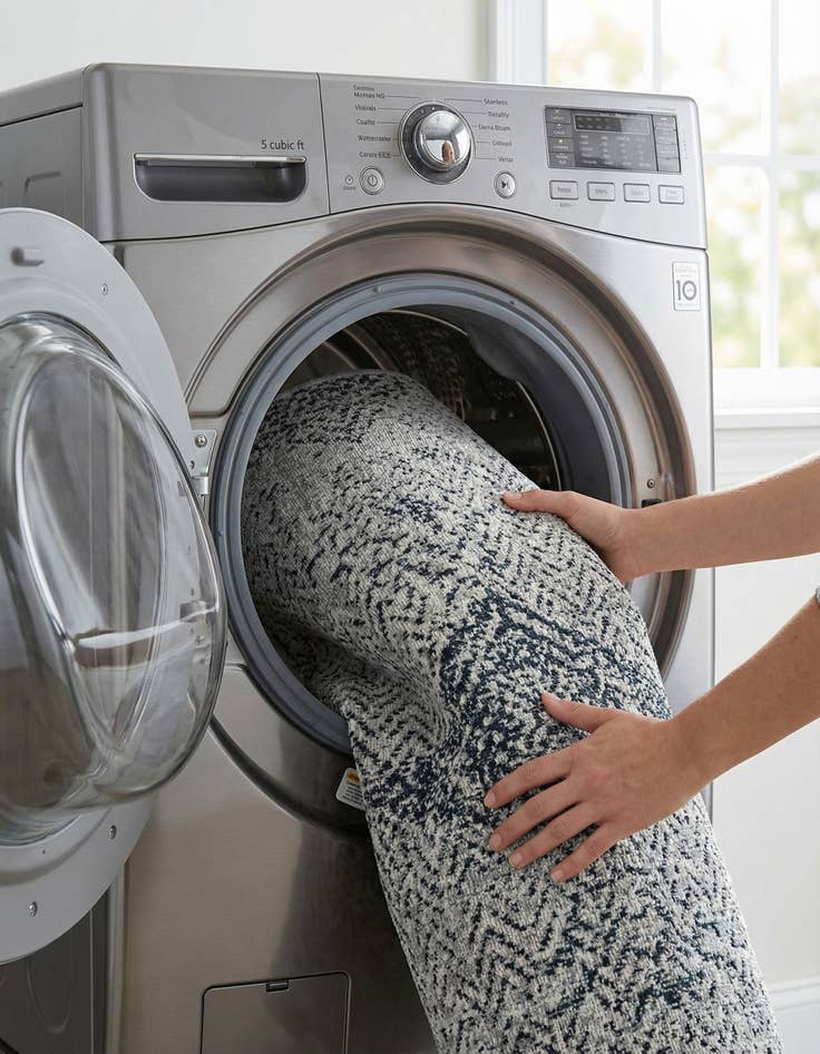 Detail image of 5' 3 x 8' Kamala Washable Rug