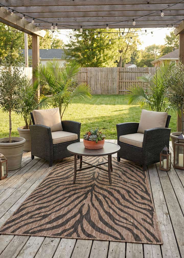 4' x 6' Easy-Clean Safari Indoor / Outdoor Rug