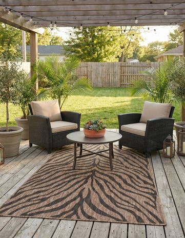 4' x 6' Easy-Clean Safari Indoor / Outdoor Rug