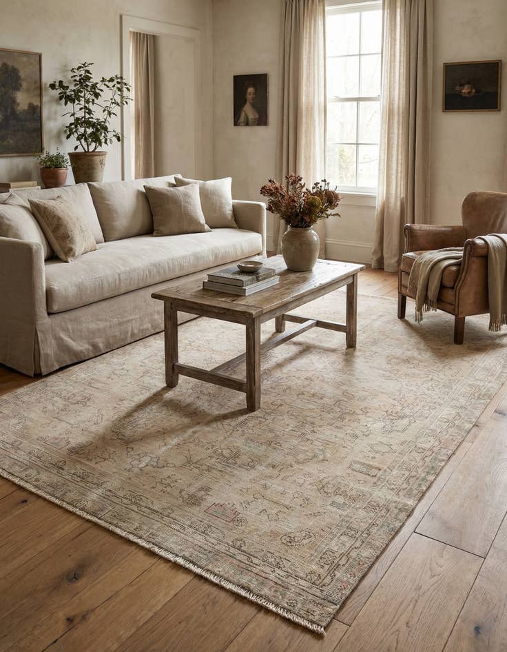 Detail image of 5' x 8' 3  Hand Knotted Ultra Vintage Persian Wool Rug