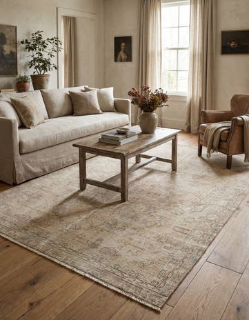 5' x 8' 3 Hand Knotted Ultra Vintage Persian Wool Rug