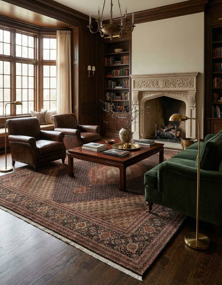 Detail image of 9' 9 x 13' 3 Tabriz Mahi Wool Rug