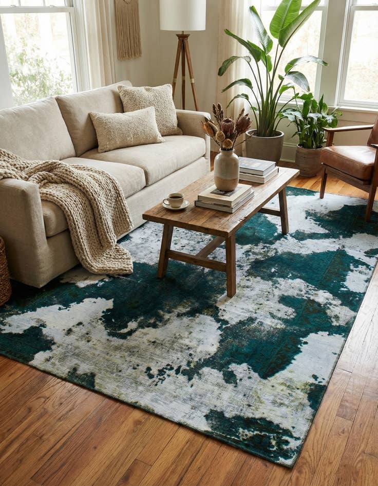 Detail image of 5' 8 x 7' 10  Hand Knotted Ultra Vintage Persian Wool Rug